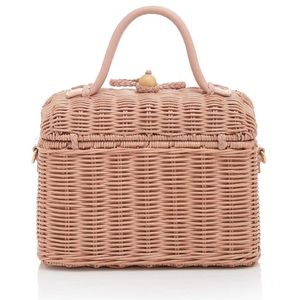 Ulla Johnson Perle Wicker Rattan Shoulder Bag